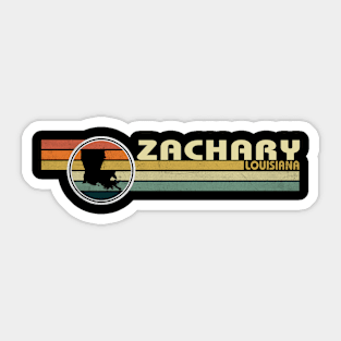 Zachary Louisiana vintage 1980s style Sticker